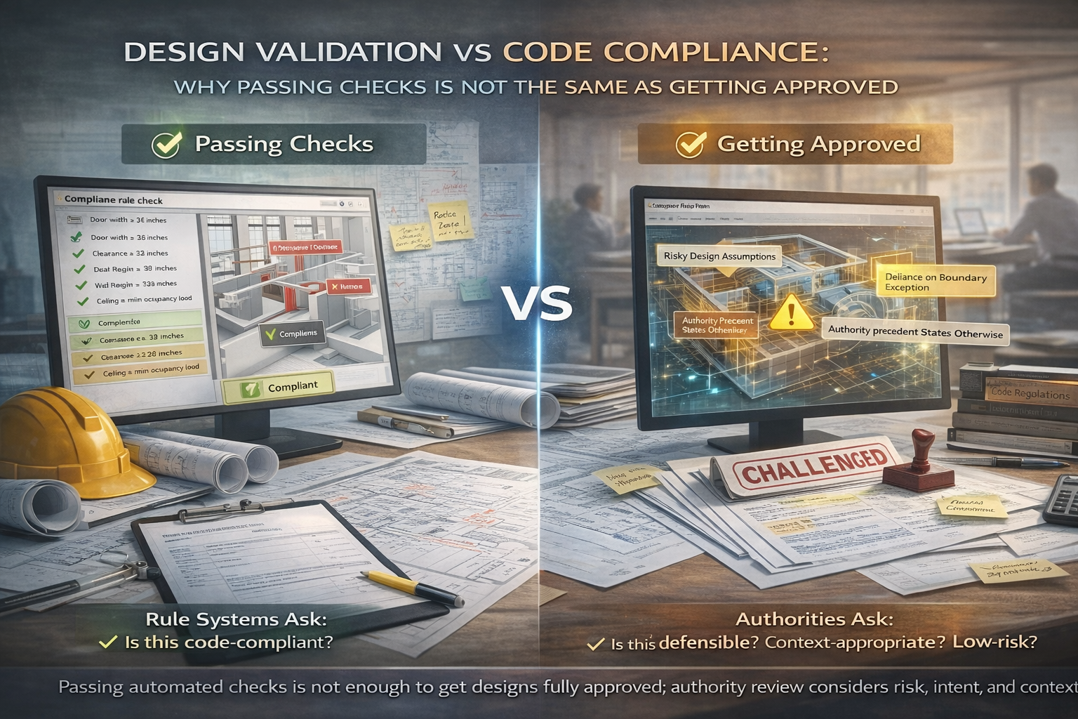 Design Validation vs Code Compliance: Why Passing Checks Is Not the Same as Getting Approved